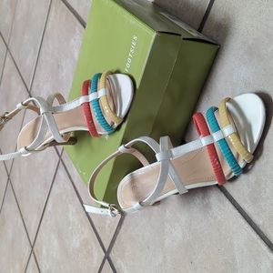 Mootsie Tootsies orange, green, yellow sandals